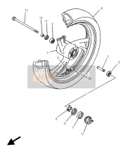 3GM251810300, Axle, Wheel, Yamaha, 1