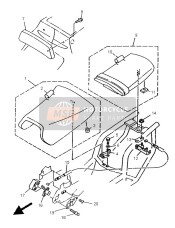 3CKW24700000, Seat Lock Assy, Yamaha, 2