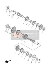 5HHE74112000, Axle, Main, Yamaha, 2