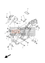 5JX213180000, Support 5,  Moteur, Yamaha, 0