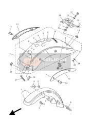 5JX215980000, Support,  Cable 2, Yamaha, 1