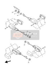 3D9H33111000, Bulb, Flasher (12V-10W) R10W, Yamaha, 1