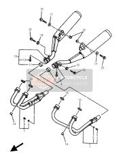 4BR146100300, Exhaust Pipe Assy 1, Yamaha, 0