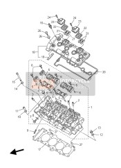 5VY111333000, Fuhrung, Einlassventil, Yamaha, 0