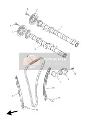 2C0122510000, Pattino Catena Distrib. Ant.R6, Yamaha, 2