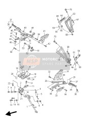 2C0274200000, Front Footrest Assy (Right), Yamaha, 1