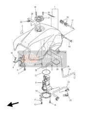 5VX241410000, Schutz, Kraftstofftank, Yamaha, 1