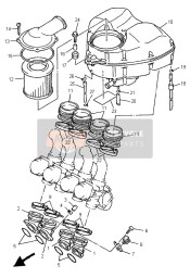 4KM144010000, Luftfiltergehause, Yamaha, 0