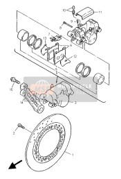 5JD2580W0100, Caliper Assy, Rear 2, Yamaha, 0