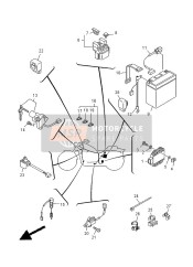 4XV8195A0000, Relais Kompl., Yamaha, 2