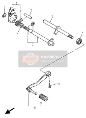 1VJ181100100, Schakel Pedaal Assy, Yamaha, 0