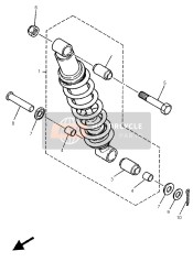 34L222160000, Bush, Schokdemper Achter, Yamaha, 2