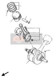 2GV116104000, Piston Ring Set ((1.00mm O/S0, Yamaha, 6