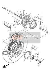 2GV253040200, Spoke Set, Rear, Yamaha, 0