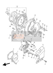 5UX1541A1000, Stay,Crankcasecover 1, Yamaha, 0