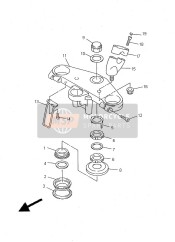 4H7234410138, Houder, Stuur Boven, Yamaha, 1