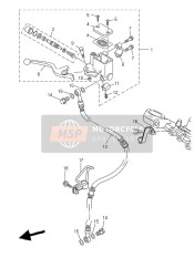 1S4F58721000, Tubo, Flessibile Freno 1, Yamaha, 0