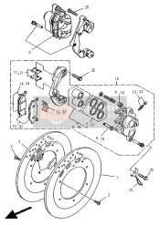 4DN258270000, Cale,  Etrier, Yamaha, 2