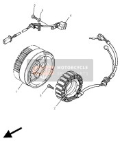 4PP814100000, Stator Complet, Yamaha, 1