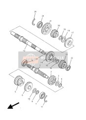 4XY174110000, Hauptwelle, Yamaha, 0