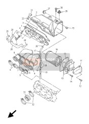 5JW111661000, Rohr, Beluftung 1, Yamaha, 1