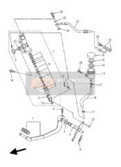 5VX2581K0100, Tubo, Flessibile Freno 5, Yamaha, 1