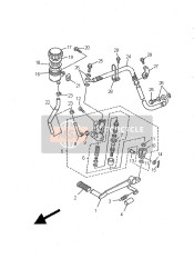 4BH258860200, Halter Bremsschlauch, Yamaha, 2