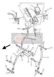 3EN258752000, Holder, Brake Hose 1, Yamaha, 0