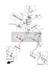 2R8258762000, Halter, Bremsschlauch 2, Yamaha, 4