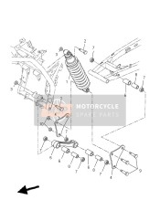 22BF22101100, Amortisseur,  Arriere, Yamaha, 0