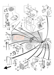 5JJ819520000, Holder, Relay, Yamaha, 2