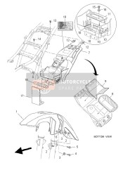 11DF151100P3, Kotflugel, Vorne, Yamaha, 0