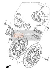 3JP2580U0000, Bremssattel Kompl.(R), Yamaha, 0