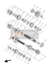 23P171610000, Zahnrad, 6. Ritzel, Yamaha, 0