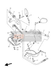 23P262800900, Rear View Mirror Assy (Left), Yamaha, 2