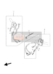 23P839630000, Lenkerschalter 3 (R), Yamaha, 0