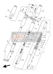 3D8231021000, Gabelbein (Links), Yamaha, 0