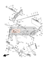 3D9F73110100, Bequille,  Laterale, Yamaha, 2
