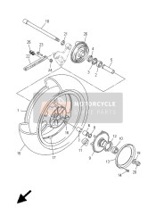 3P62533801P0, Cast Wheel, Rear, Yamaha, 1