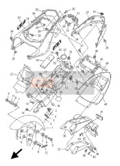 2D12165100P5, Protezione, Parafango Posterior, Yamaha, 2