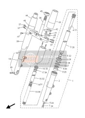 1D7231033100, Fourche Avant Comple, Yamaha, 0