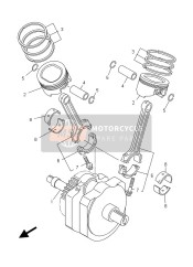 34L116100000, Piston Ring Set, Yamaha, 2