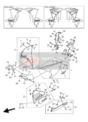 14BY2809V0P1, Cover Assy 2,  Under, Yamaha, 0