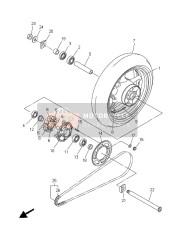 39P25338000X, Cast Wheel, Rear, Yamaha, 0