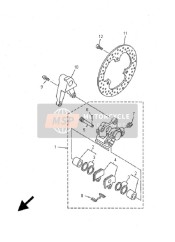 4JT259240000, Stift, Bremsbelagplatte, Yamaha, 0