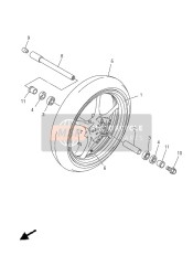 5SL2516800P3, Ruota Anteriore Lega, Yamaha, 0