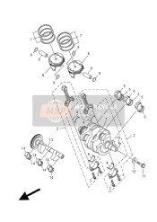 3GM114161000, Plane Bearing, Crankshaft 1, Yamaha, 2