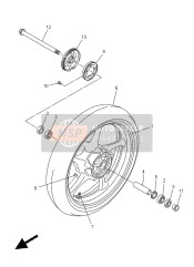 36B25168000X, Ruota Anteriore Lega, Yamaha, 0