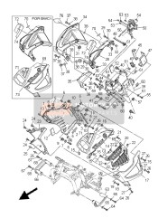 23P283918000, Aufkleber, Verkleidung 1, Yamaha, 0