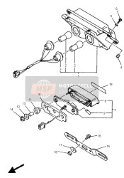 4FM847490000, Corpo Luce Targa       YZF750R, Yamaha, 1